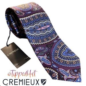 NWT $60 Cremieux Men’s 100% Silk